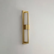 Rectangular Alabaster Brass Wall Sconce-DWHOME
