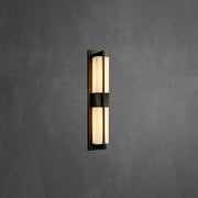 Rectangular Alabaster Brass Wall Sconce-DWHOME