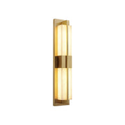 Rectangular Alabaster Brass Wall Sconce-DWHOME