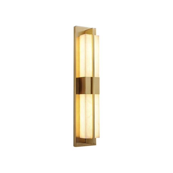 Rectangular Alabaster Brass Wall Sconce - DWHOME