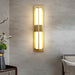 Rectangular Alabaster Brass Wall Sconce - DWHOME