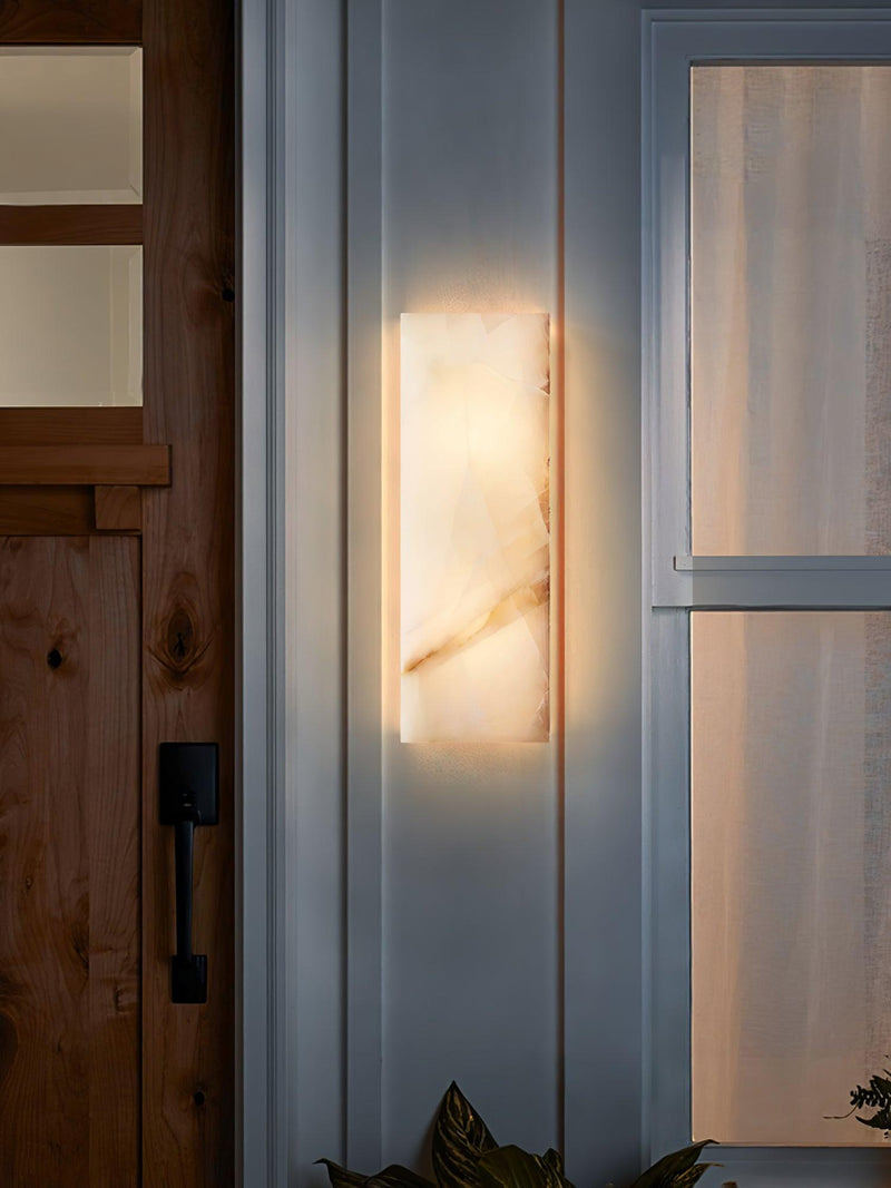Rectangular Alabaster Wall Sconce-DWHOME