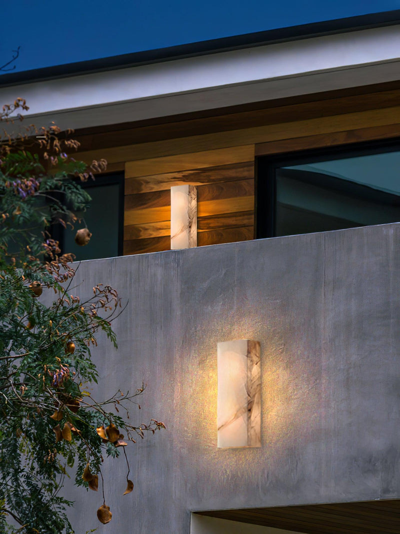 Rectangular Alabaster Wall Sconce-DWHOME