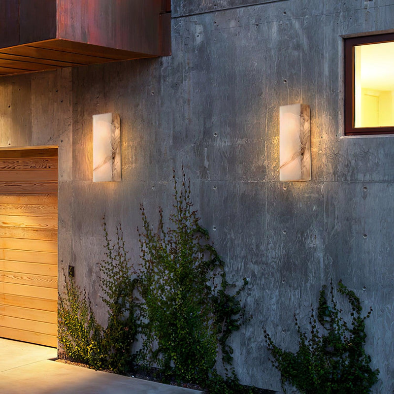 Rectangular Alabaster Wall Sconce-DWHOME
