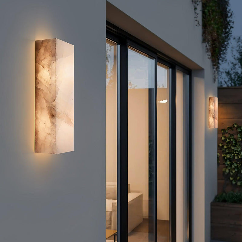 Rectangular Alabaster Wall Sconce-DWHOME
