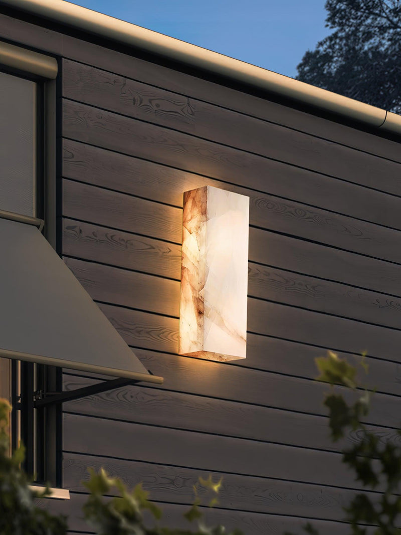 Rectangular Alabaster Wall Sconce-DWHOME