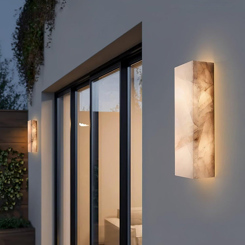 Rectangular Alabaster Wall Sconce-DWHOME