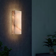 Rectangular Alabaster Wall Sconce-DWHOME