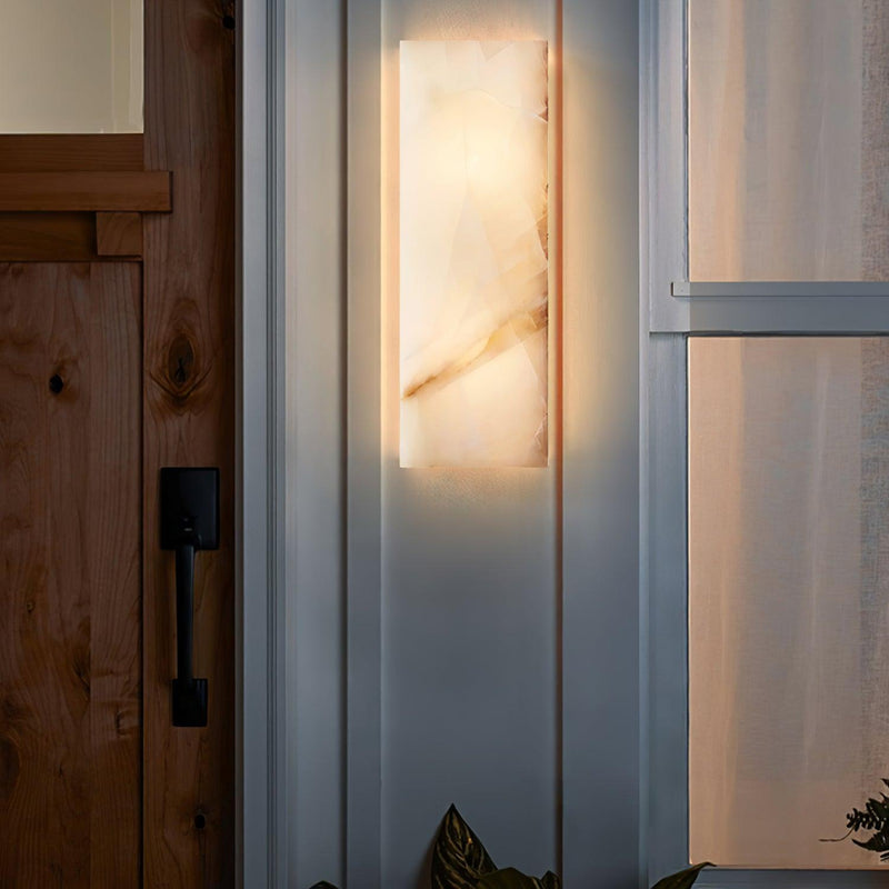 Rectangular Alabaster Wall Sconce-DWHOME