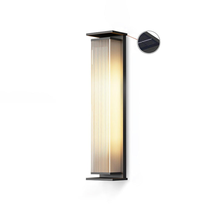 Rectangular Box Solar Outdoor Wall Lamp - DWHOME