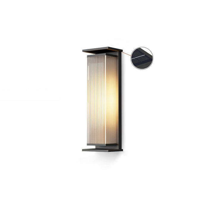 Rectangular Box Solar Outdoor Wall Lamp - DWHOME