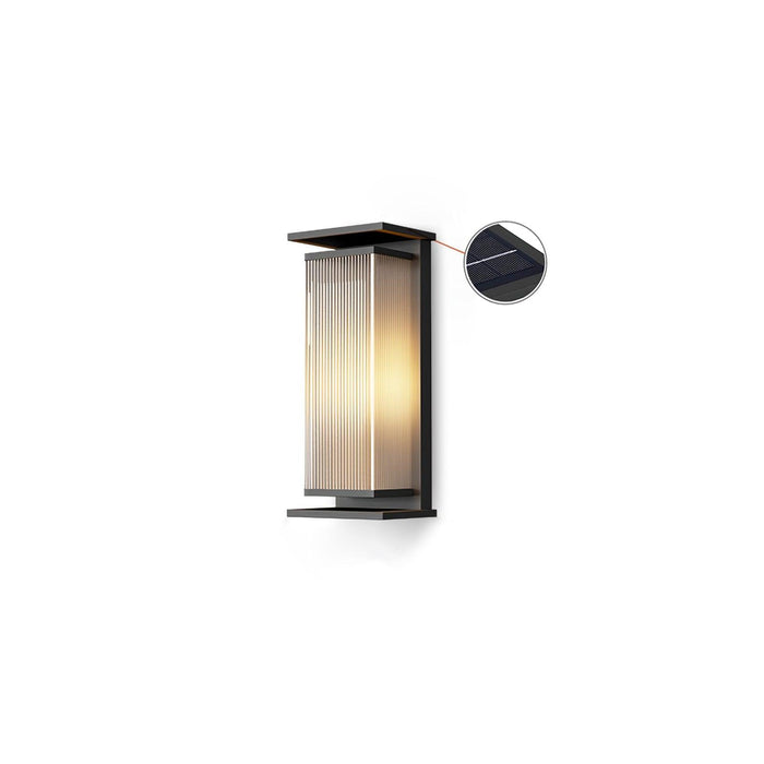 Rectangular Box Solar Outdoor Wall Lamp - DWHOME