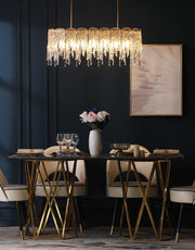 Rectangular Icicle Glass Chandelier-DWHOME