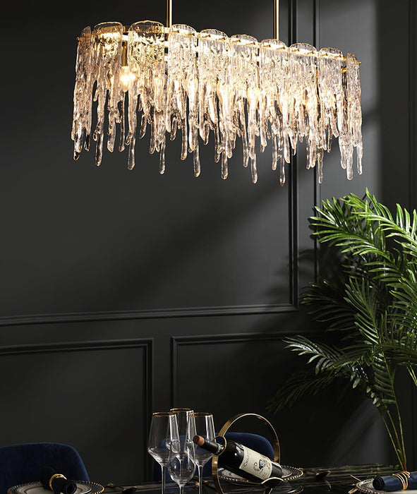 Rectangular Icicle Glass Chandelier - DWHOME