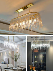 Rectangular Icicle Glass Chandelier-DWHOME