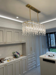 Rectangular Icicle Glass Chandelier-DWHOME