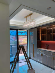 Rectangular Icicle Glass Chandelier-DWHOME