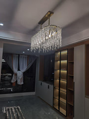 Rectangular Icicle Glass Chandelier-DWHOME