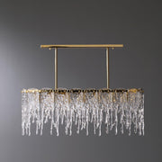 Rectangular Icicle Glass Chandelier-DWHOME