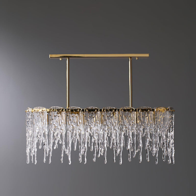Rectangular Icicle Glass Chandelier-DWHOME