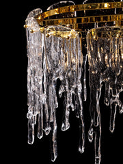 Rectangular Icicle Glass Chandelier-DWHOME