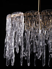 Rectangular Icicle Glass Chandelier-DWHOME