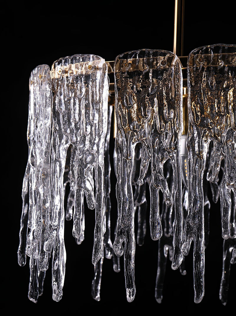 Rectangular Icicle Glass Chandelier-DWHOME