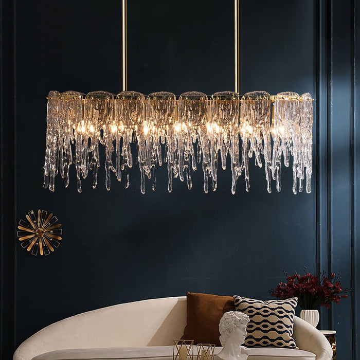 Rectangular Icicle Glass Chandelier - DWHOME