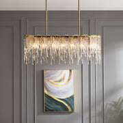 Rectangular Icicle Glass Chandelier-DWHOME