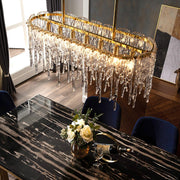 Rectangular Icicle Glass Chandelier-DWHOME