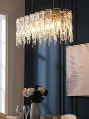 Rectangular Icicle Glass Chandelier-DWHOME