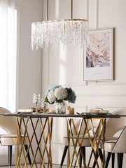 Rectangular Icicle Glass Chandelier-DWHOME