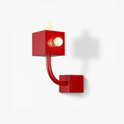 Red Cube Wall Lamp-DWHOME