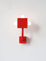 Red Cube Wall Lamp-DWHOME