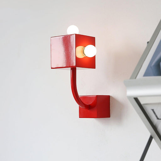 Red Cube Wall Lamp - DWHOME