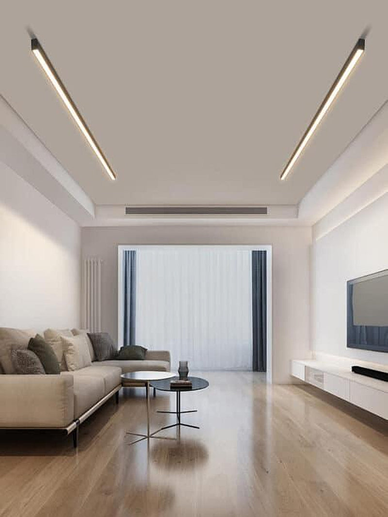 Reetahnna Slim Rectangular Linear Ceiling Lamp-DWHOME