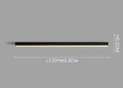 Reetahnna Slim Rectangular Linear Ceiling Lamp-DWHOME