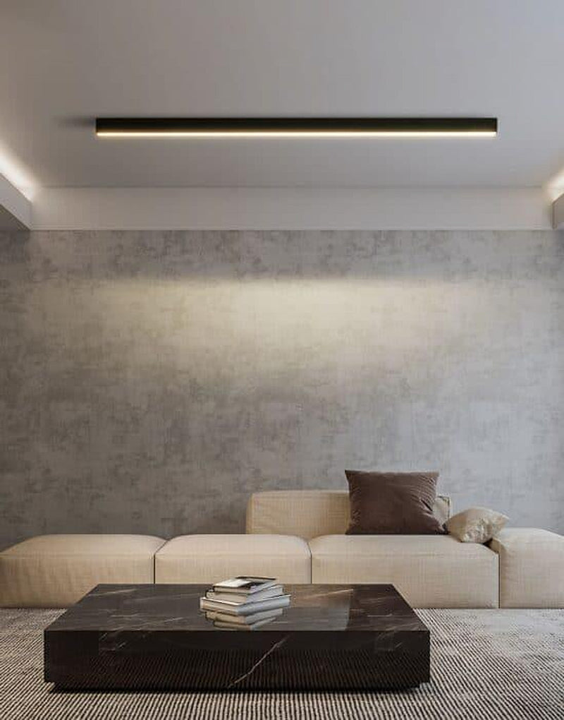 Reetahnna Slim Rectangular Linear Ceiling Lamp-DWHOME