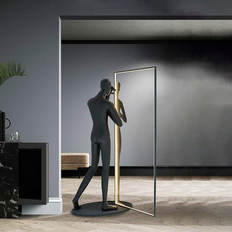 Mirror Sculpture Floor Lamp-DWHOME