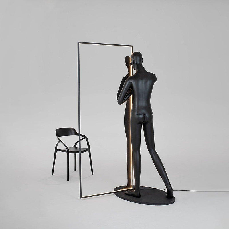 Mirror Sculpture Floor Lamp-DWHOME