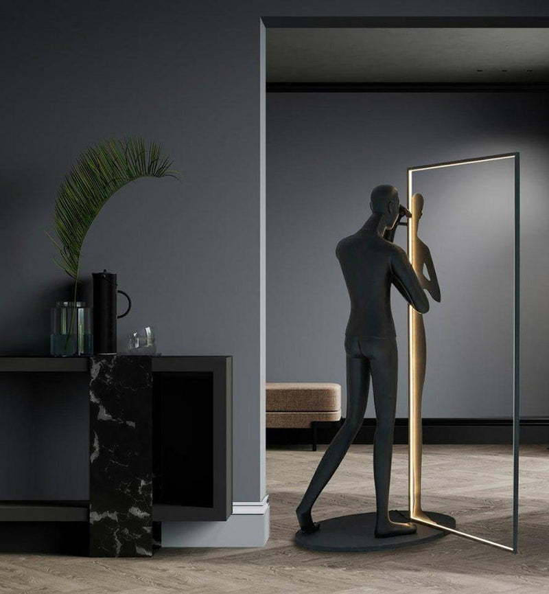 Mirror Sculpture Floor Lamp-DWHOME