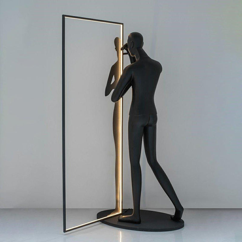 Mirror Sculpture Floor Lamp-DWHOME