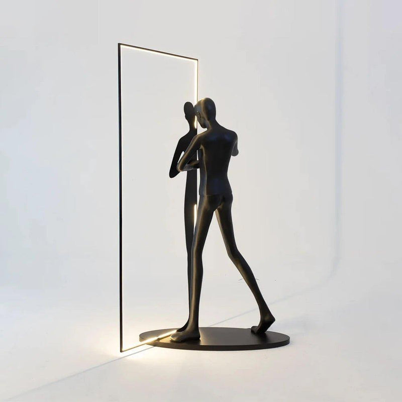 Mirror Sculpture Floor Lamp-DWHOME