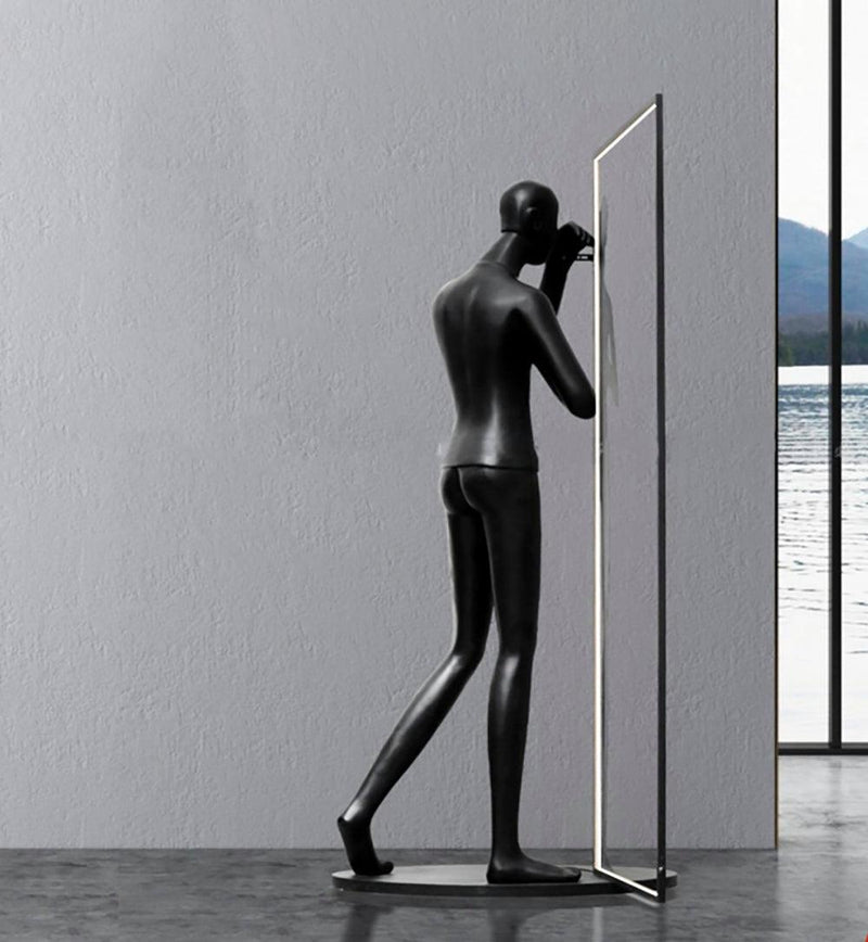 Mirror Sculpture Floor Lamp-DWHOME