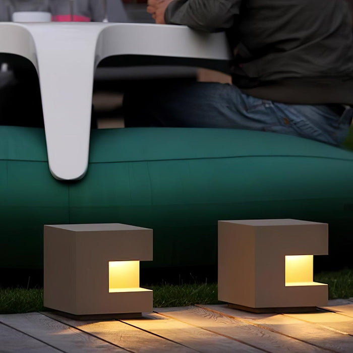 Regular Cube Post Outdoor Light-DWHOME