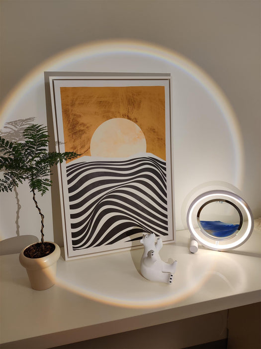 Relaxing Sand Built-in Battery Table Lamp-DWHOME