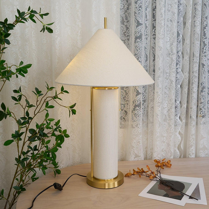 Remi Linen Table Lamp-DWHOME