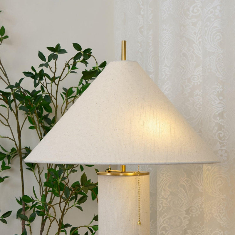 Remi Linen Table Lamp-DWHOME