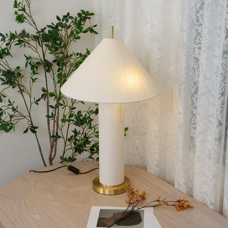 Remi Linen Table Lamp-DWHOME