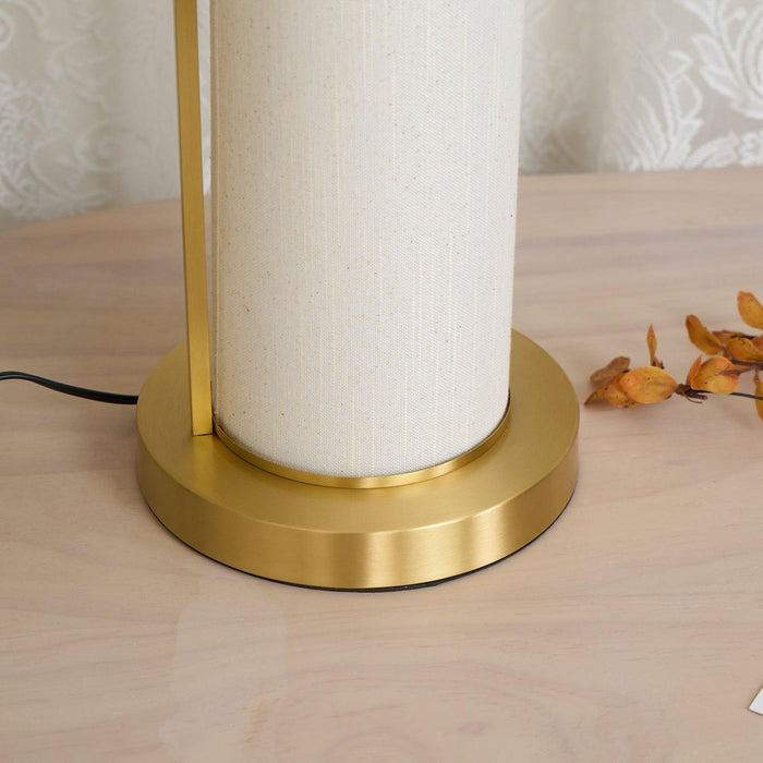 Remi Linen Table Lamp-DWHOME